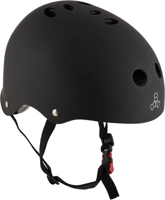 Triple 8 Brainsaver Sweatsaver Helm – All Black, Größe S, Für Skateboarding & Longboarding (mit Rutschfestem Innenfutter)