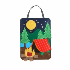 Summer Camping Felt Door Décor 2DHF1272BL Evergreen Door Hanger