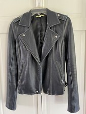 Gianni Bini Women’s Dark Blue Leather Jacket Size S