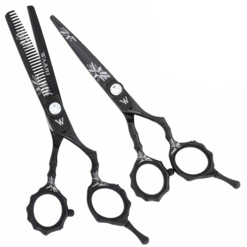 Washi Beauty Black Bamboo Shear Set 5.5 or 6.0 & 30 Tooth Thinner, Razor, & Case - Picture 1 of 1