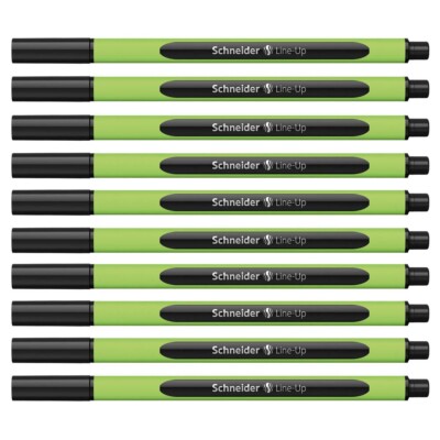 10x Schneider Line Up Fineliner schwarz 0,4 mm non-permanent