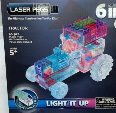 Construction Laser Pegs Tractor Laser Pegs Stunt Racer Light-Up