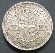 1940 GB King George VI Half Crown (50% silver) Coin Brilliant Uncirculated