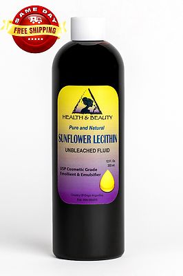LECITHIN SUNFLOWER UNBLEACHED FLUID LIQUID by H&B Oils Center EMULSIFIER 12 OZ
