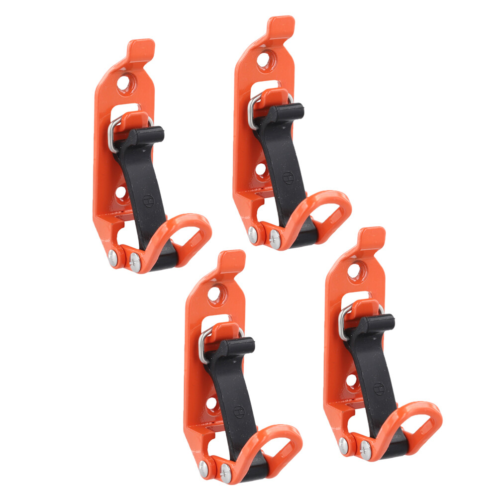 4 Pcs Shovel Mount Multipurpose Metal Rubber Clamps for Roof Rack