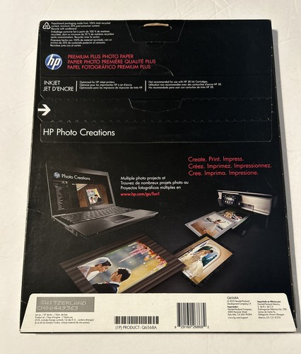 Papier fotograficzny HP High Gloss Inkjet Premium Plus 25 arkuszy 8,5" x 11" NOWY zapieczętowany - Zdjęcie 2 z 2
