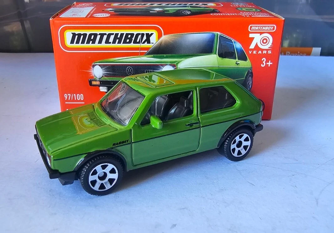 MATCHBOX 2023 VOLKSWAGEN GOLF GTI MK I GREEN POWER GRABS NEAR MINT VHTF