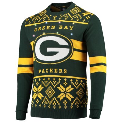 NFL Licensed Men's Green Bay Packers Green/Gold Light Up Ugly