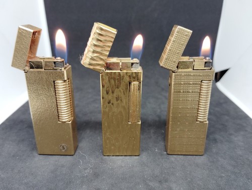 Lot of 3 Dunhill Rolla gas Lighter all movable product.Vol.25
