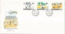 Guernsey 1989 Europa Toys and Games FDC special cancel Unaddressed with encl VGC