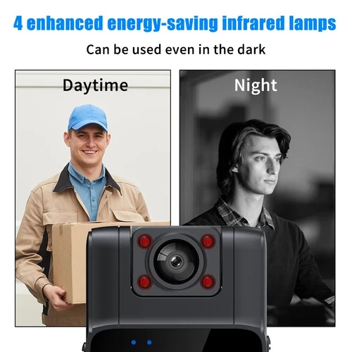 20 Hour 1080P Camcorder Mini Police Body Camera HD 180° Video DVR IR Night Cam - Picture 9 of 13