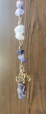 Rearview Mirror Dangler, Crystal Rearview Accessories, Lotus Flower Car Charm