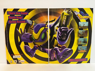 N64 Ubisoft Cover Buck Bumble Promotional Double Magazine Ad