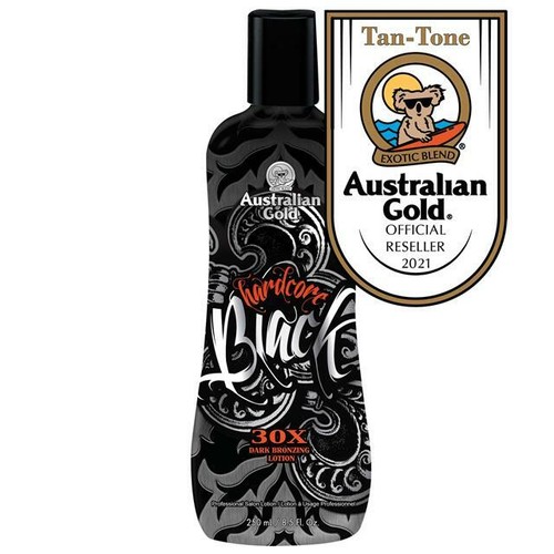 Australian Gold Hardcore Black 30 x Dark Bronzing Lotion Sunbed Tan