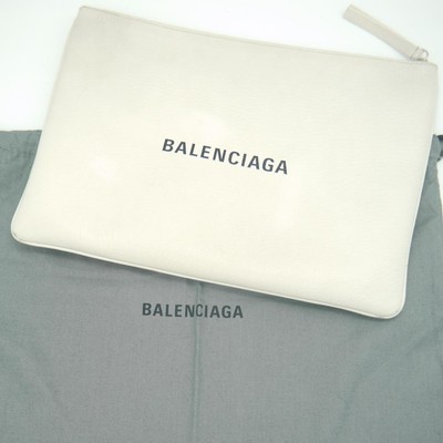 Balenciaga Shopping Clip M Clutch Bag White Y04127 | eBay