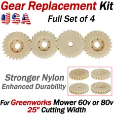 For Greenworks Mower 25" Gears Direct Replacement Kit 60v , 80v Lawn Mower Gear