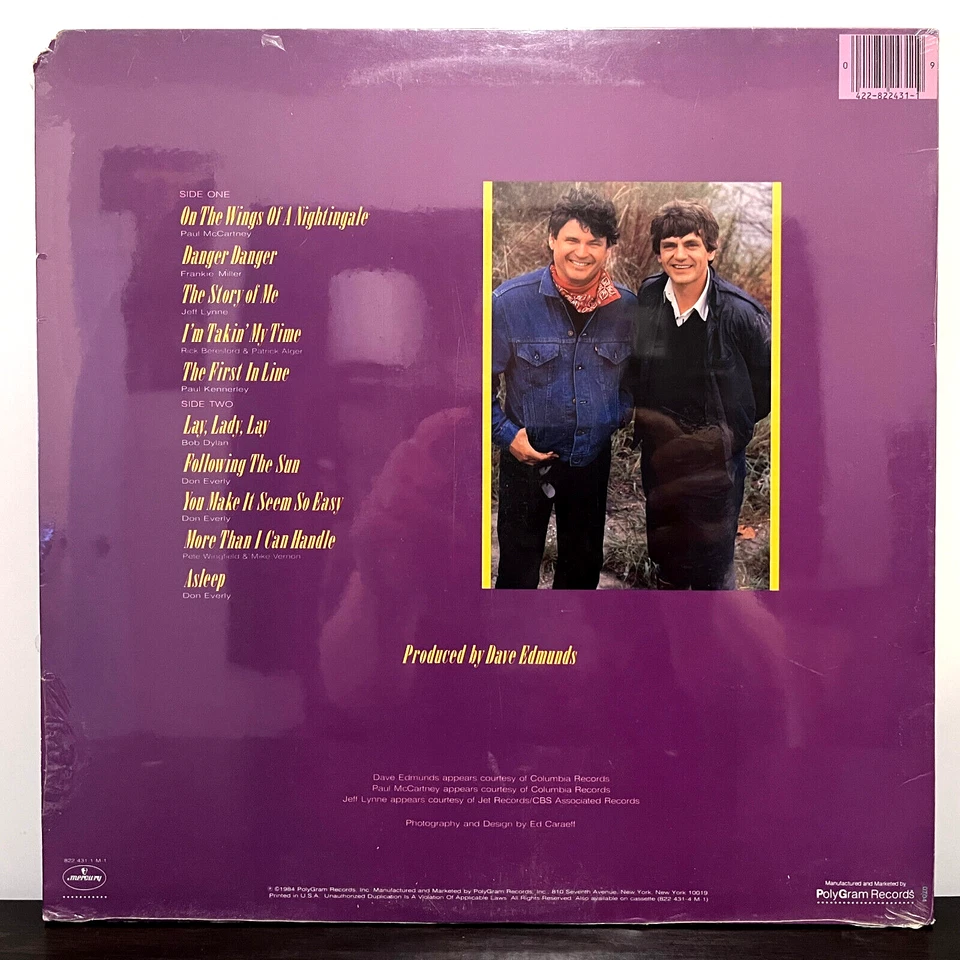 EVERLY BROTHERS - EB '84 (Edmunds McCartney) - 12" Vinyl Record LP - SEALED - Image 2 of 2