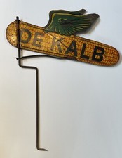 vintage full color metal DeKalb Flying Ear Corn sign