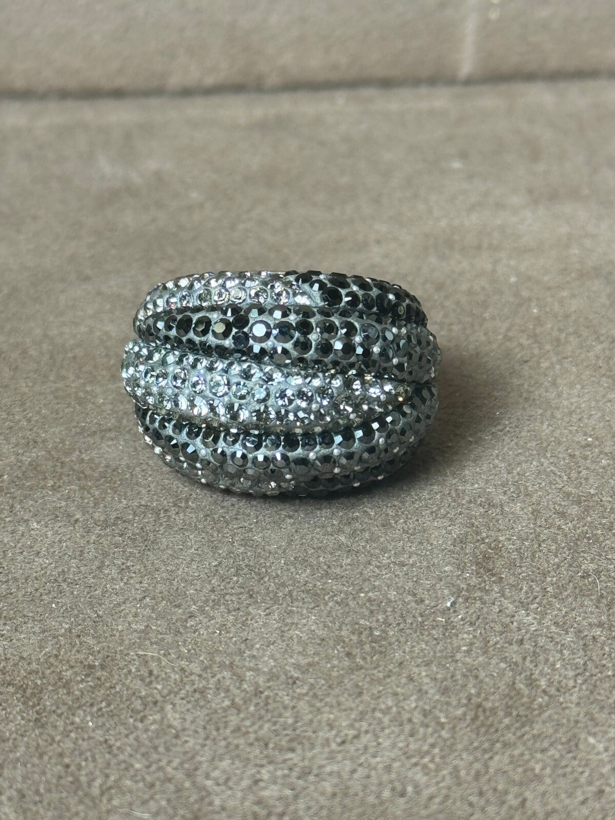 Swarovski Statement Crystal Ring -Size 6.5 - Blac… - image 1