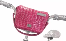 Kids JOY RIDE Bike Handlebar Purse/Bag Bicycle Pouch Pink~Reflective~Insulated