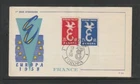 France 1958 SG1397-8 2v FDC (Europa Postmark) Europa as pic