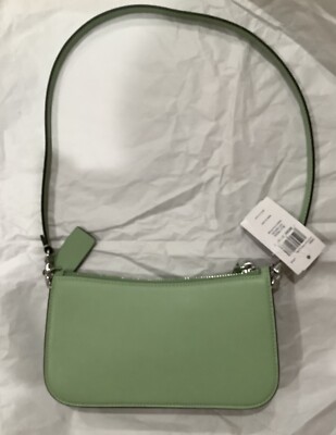 Coach Pistachio Green Penn Leather Shoulder Bag Purse Wristlet NEW