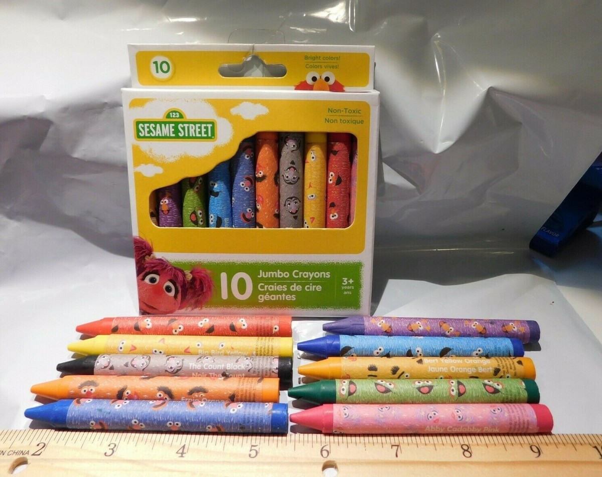 Sesame Street Elmo Coloring Book 123 Play With Me 10 Jumbo Crayons