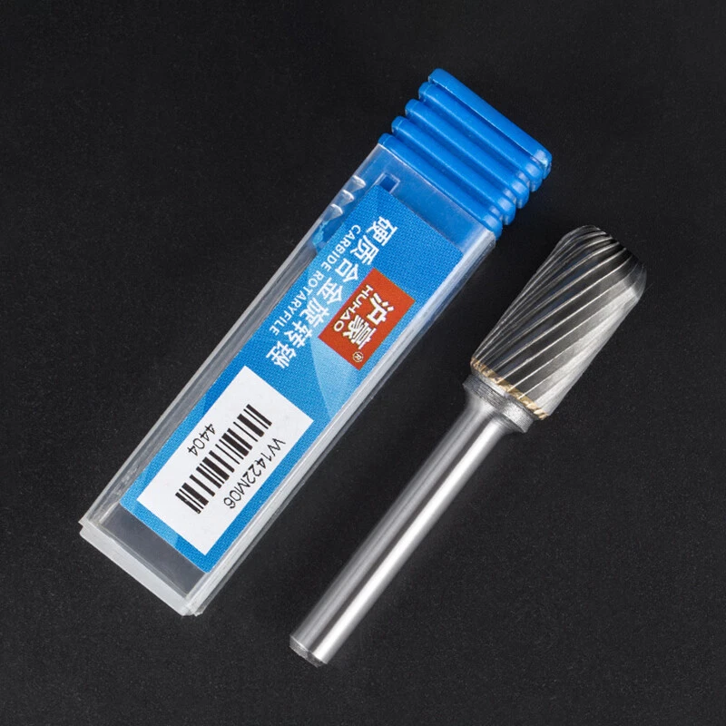 Carbide Rotary File Burr 6mm Shank Solid Cutter Grinding Shank Drill Bit Head - Image 2 of 4