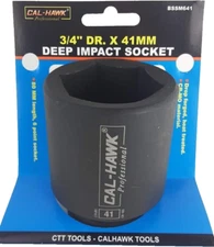 3/4" DR. X 41 MM DEEP IMPACT SOCKET 6 POINT Chromium-molybdenum CR-MO MATERIAL