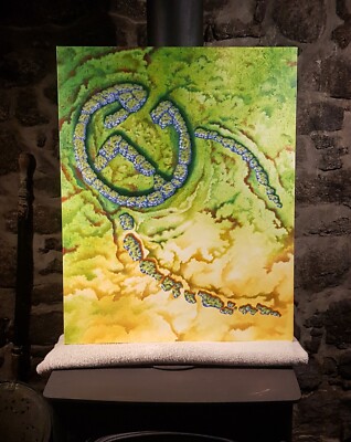 Großes Acrylgemälde des Cornwall-Künstlers John Riley