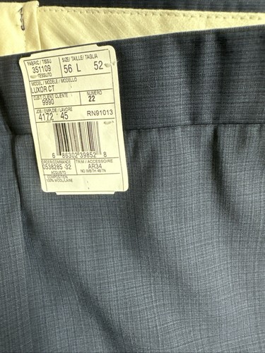 Giacca Jack Victor uomo 56L blu navy tuta 100% lana blazer e pantaloni - fantasia - Foto 11 di 12