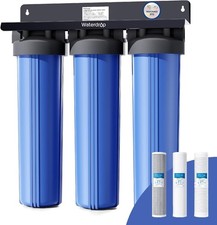 Sistema de filtro de agua para toda la casa Waterdrop de 3 etapas, reduce el plomo, cloro, olor