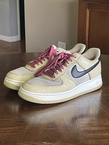 Nike Air Force 1 Shoes Team Gold Black Sail Men’s 8.5 Shoes DV7186-700