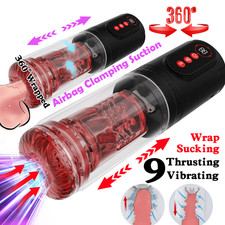 Male Masturbaters Automatic HandsFree Thrusting Cup Rotating Stroker Men Sex Toy