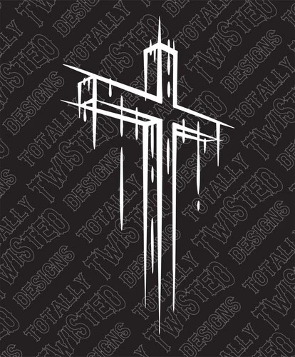 Cross Christian vinyl decal sticker Car Truck religious God Jesus