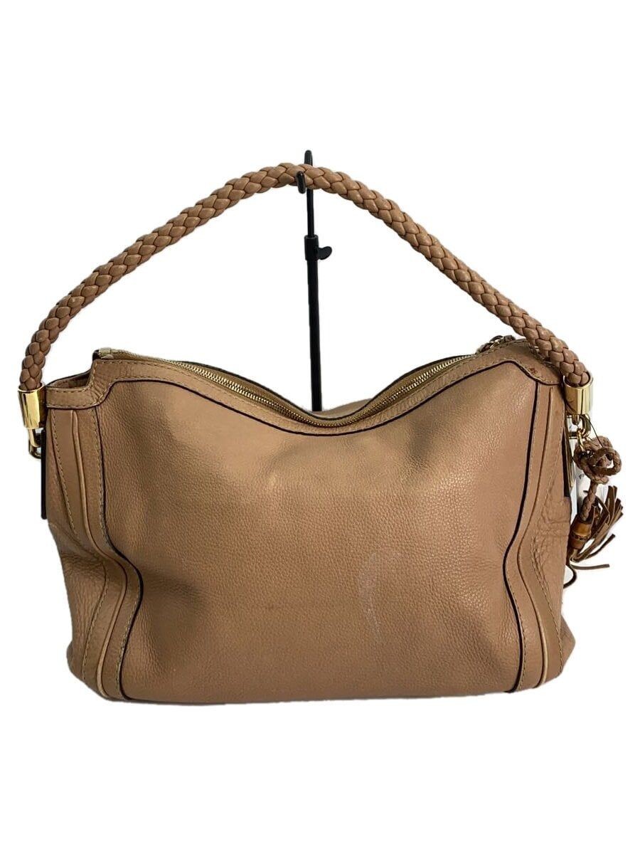 バッグ GUCCI Vintage Leather Shoulder Bag Brown Vintage GUCCI Brown Leather Coated Canvas Logo Green Red