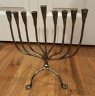 Pottery Barn Silver Metal Menorah L 9.5 in x H 11 in x W 6.25 in — photo 4