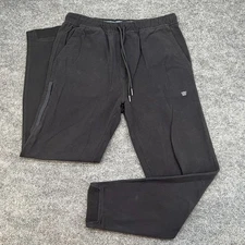 Mack Weldon Ace Jogger Mens Medium Black Sweatpants Drawstring Stretch