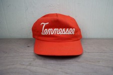 Vintage Tennessee Script Snapback Hat Cap Orange White Union Made USA One Size