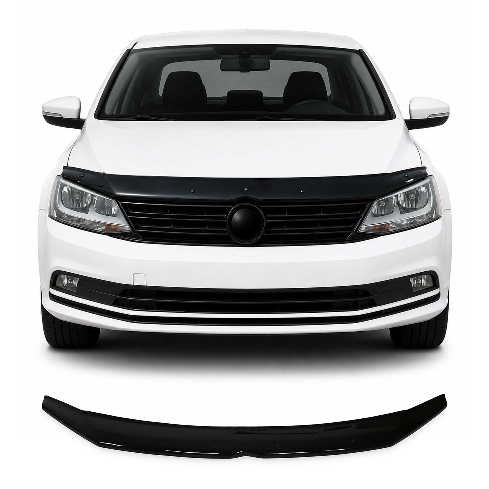 Déflecteur de capot acrylique noir pour VW Jetta berline idéal pour les voyages