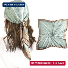 IwIeIaIrI Head Hair Scarf for Women,Satin Silk Printed Square Bandana Scarf for