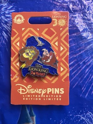 2024 Disney Parks Lion King 30th Anniversary Simba Timon Pumbaa Pin LE As Is