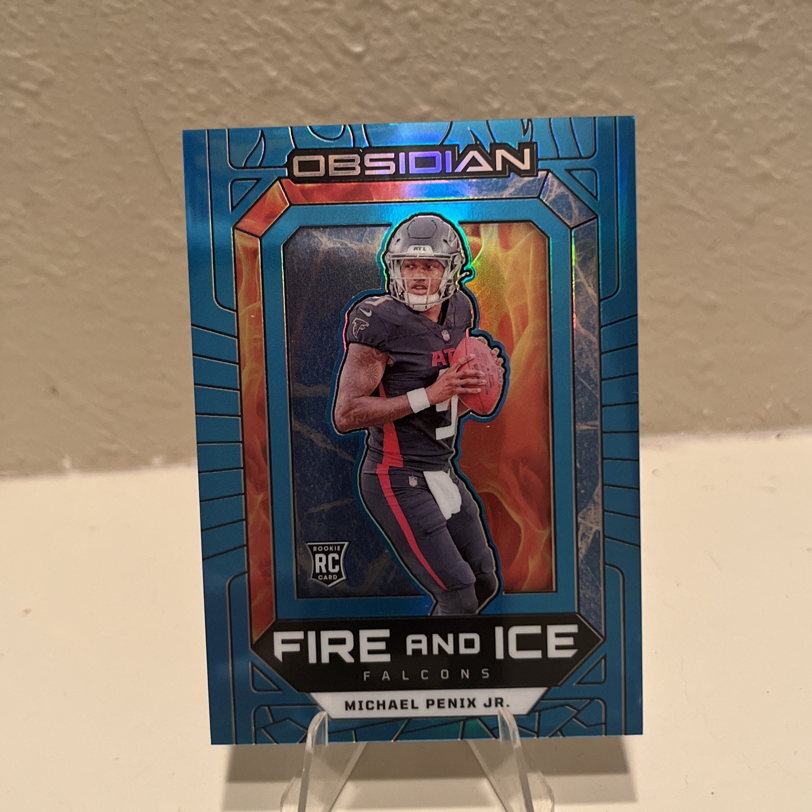 Michael Penix Panini Obsidian Fire and Ice #10 Blue