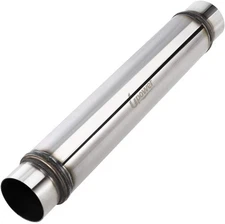 Upower 3 Inch Inlet/Outlet Exhaust Muffler, 3" Inlet Resonator with 18"... 