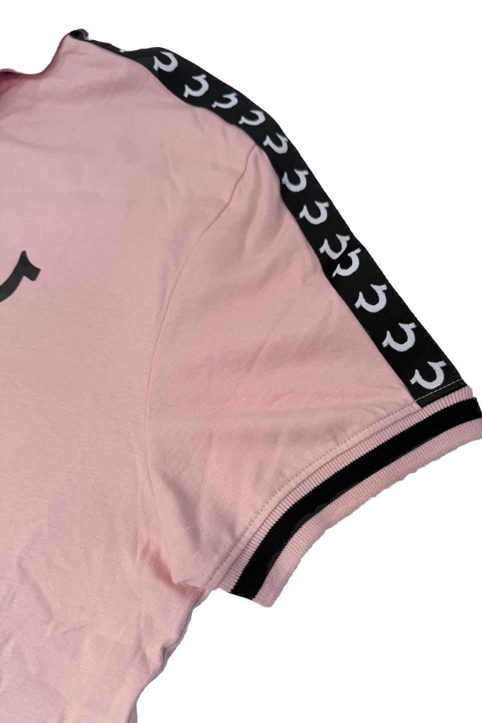 True Religion Men's Logo Trim Short Sleeve Relaxed Polo Shirt Salmon, Size Large thumbnail 8