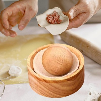 Wooden Dumpling Press Tool Dough Presser Manual Pastry Gift Dumpling Skin Maker