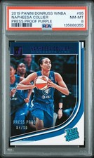 PSA 8 Napheesa Collier 2019 Panini Donruss Wnba Press Proof Purple #95 /99