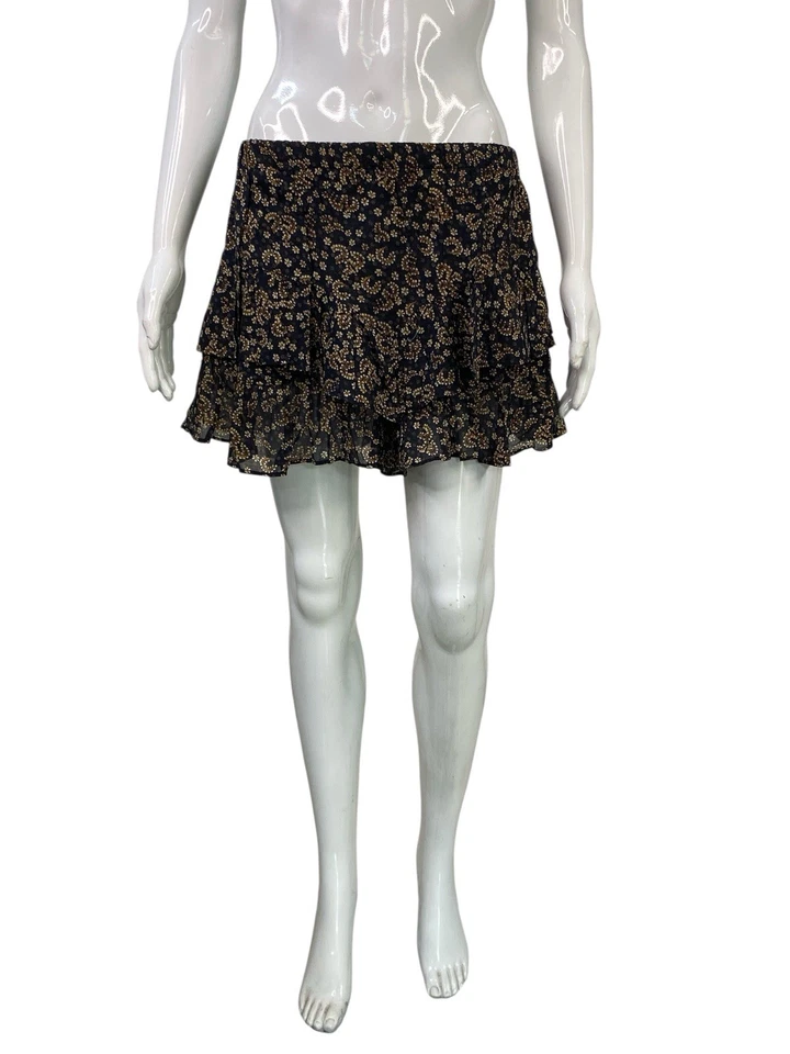 Mini Pantalones Cortos Isabel Marant Etoile Jocadia Negro Algodón Ocre Estampado Floral L 40 Foto 4 de 4