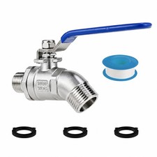 Stainless Steel Garden Hose Bib 1/2 NPT to 3/4 GHT Outdoor Water Fauce