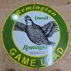 REMINGTON QUAIL PORCELAIN ENAMEL SIGN 29 X 29 INCHES